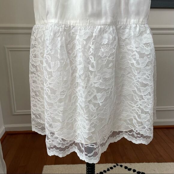 Vintage 80s Slip Betsy’s Things White Lace L - Picture 4 of 9